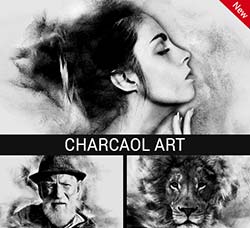 极品PS动作－炭笔艺术(含高清视频教程)：Charcoal Art - Realistic Charcoal Photoshop Ac